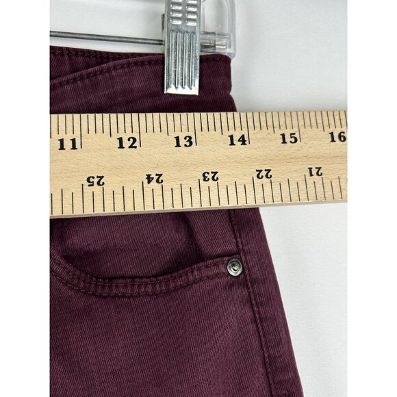 Adriano Goldschmied Jeans Womens 28R Maroon The Farrah Skinny High Rise - Picture 6 of 16
